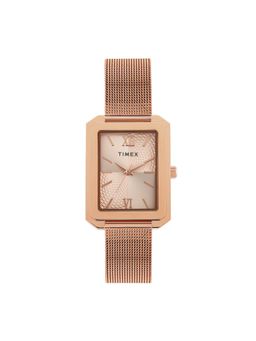 Timex - Rose Gold Rectangle Dial Analog Women's Watch - TWEL233SMU02 (Medium)