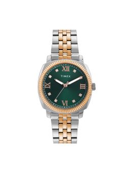 Timex - Round 35mm Green Dial Analog Women Watch - TWEL234SMU04