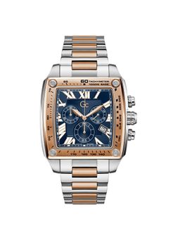 GC - GUESS COLLECTION Retrofit Blue Square Dial Analog Men's Watch - Z56004G7 (Medium)