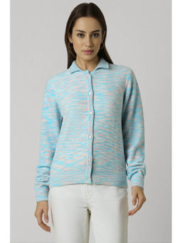 Van Heusen - Women Blue Print Sweater