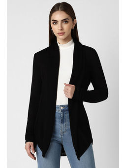 Van Heusen - Women Black Solid Stylized Neck Sweater