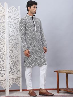 Jompers - Black Pure Cotton Regular Full Sleeves Kurta With Pyjama