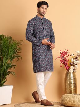Jompers - Multi-Color Viscose Rayon Regular Full Sleeves Kurta With Pyjama