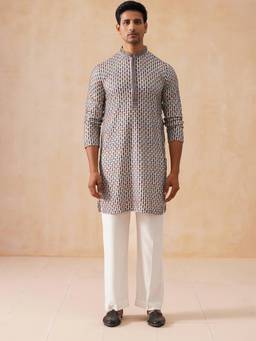 Jompers - Multi-Color Viscose Rayon Regular Full Sleeves Kurta With Pyjama