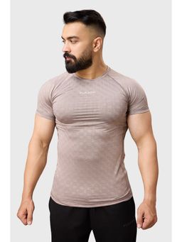 FUAARK - Mens Beige Astral Slim Fit Sports and Gym T-Shirt