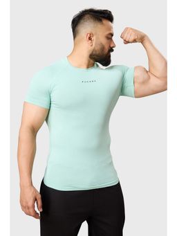 FUAARK - Mens Green Elite Compression Fit Sports and Gym T-Shirt
