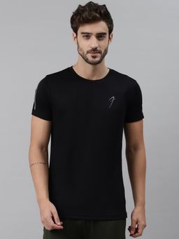 FUAARK - Mens Black Apex Sports and Gym T-Shirt