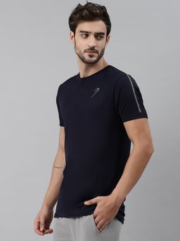 FUAARK - Mens Navy Blue Apex Sports and Gym T-Shirt