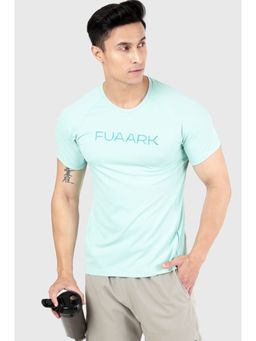 FUAARK - Mens Green Graphite Aura Textured Sports and Gym Casual T-Shirt