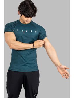 FUAARK - Mens Green Checks Sports and Gym T-Shirt