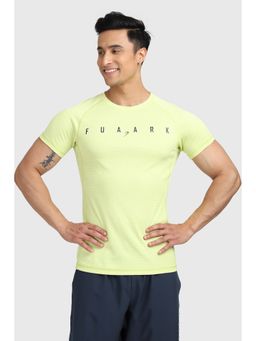 FUAARK - Mens Green Checks Sports and Gym T-Shirt