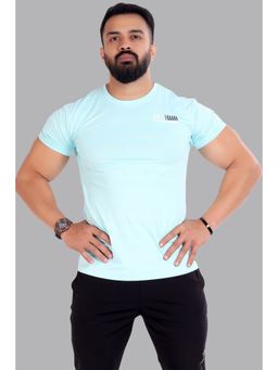 FUAARK - Mens Blue Emblem Sports and Gym T-Shirt