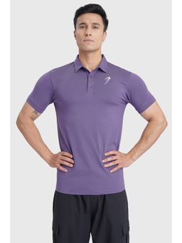 FUAARK - Mens Purple Sports and Gym Polo T-Shirt