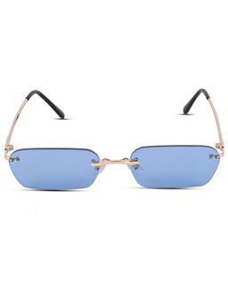 Voyage - Blue and Rim-Less Rectangle Sunglasses for Unisex (3405MG3788)