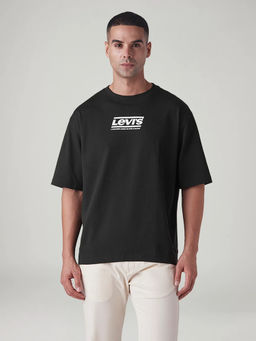 Levi's - Black Men's Logo Printed Loose Fit T-Shirt