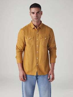 Levi's - Mustard Men's Solid Regular Fit Shirt