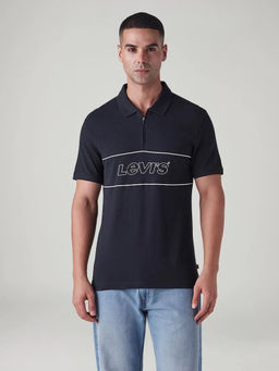 Levi's - Black Men's Logo Slim Fit Pique Polo T-Shirt