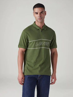 Levi's - Green Men's Logo Slim Fit Pique Polo T-Shirt