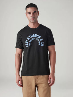 Levi's - Black Men's Graphic Print Slim Fit T-Shirt