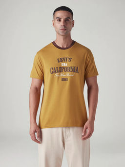 Levi's - Mustard Men's Graphic Print Slim Fit T-Shirt