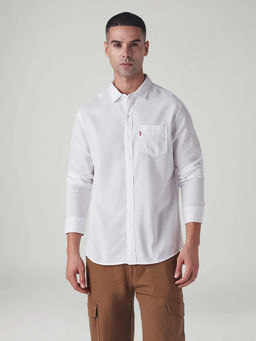 Levi's - White Men's Solid Slim Fit Oxford Shirt