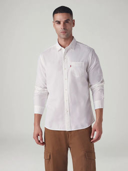 Levi's - White Men's Solid Slim Fit Poplin Shirt