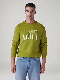 Levi's - Green Men's Logo Printed Slim Fit Sweatshirt