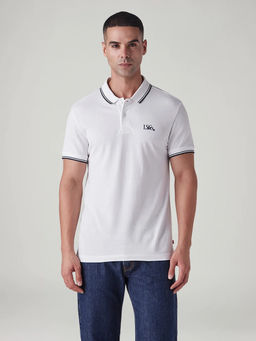 Levi's - White Men's Logo Slim Fit Pique Polo T-Shirt