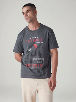 Levi's - Grey Men's Graphic Print Regular Fit T-Shirt