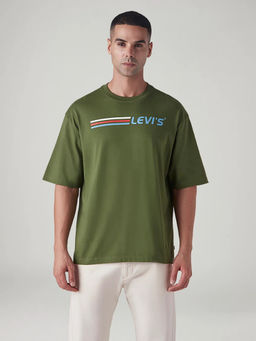 Levi's - Olive Men's Logo Printed Regular Fit T-Shirt