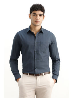 Allen Solly - Men Navy Stripe Full Sleeves Formal Shirt