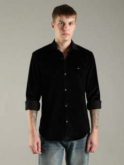 Tommy Hilfiger - Black Solid Regular Fit Shirt