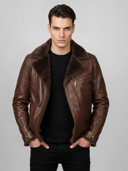 Saint G - Harley Choco Leather Men's Jacket