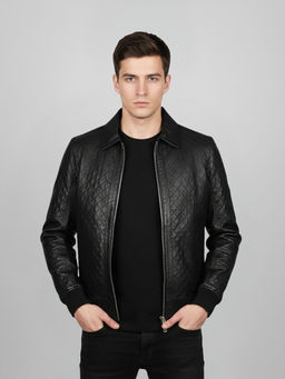 Saint G - Chevy Black Leather Mens Jackets