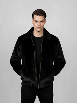 Saint G - Luca Black Fur Mens Jacket