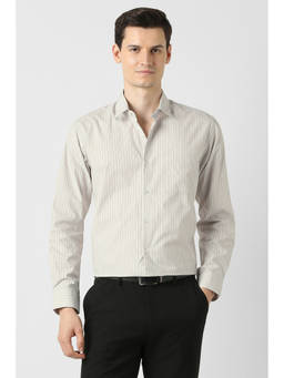 Peter England - Men Beige Nuvo Fit Shirt