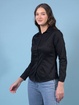 CRIMSOUNE CLUB - Womens Black Solid Shirt