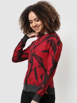 Campus Sutra - Womens Tie-dye Zipper Sweatshirt