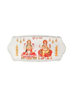 Kundan - 50 gm (999.9) Lakshmi Ganesha Silver Colour Stylized Bar