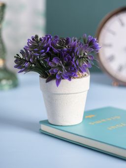 Voncasa - Flower with Pot - White