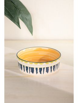 Freedom Tree - Quemon Handpainted Ceramic Large Straight Serving Bowl