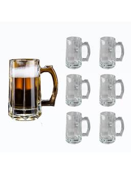 BlackCarrot - Transparent Beer Mug (Pack of 6)