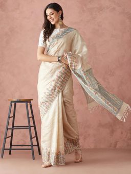 Fabindia - Natural Silk Madhubani Painted Sari