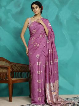 Jaipur Kurti - Silk Blend Festive Wear Banarasi Saree