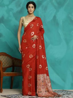 Jaipur Kurti - Silk Blend Festive Wear Banarasi Saree