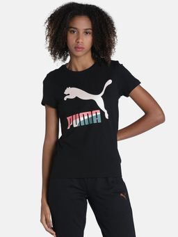Puma - Classics Logo Womens Black T-Shirt