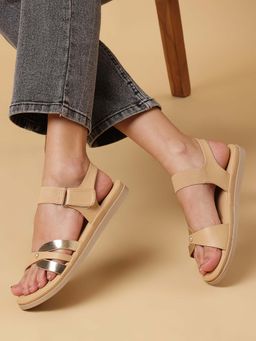 Marc Loire - Women'S Beige Velcro Sandals