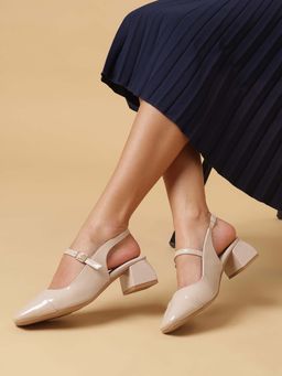 Marc Loire - Women'S Cream Solid Heel Sandals