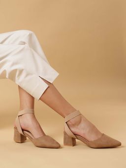 Marc Loire - Women'S Beige Solid Heel Sandals