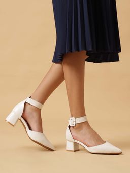 Marc Loire - Women'S White Solid Heel Sandals